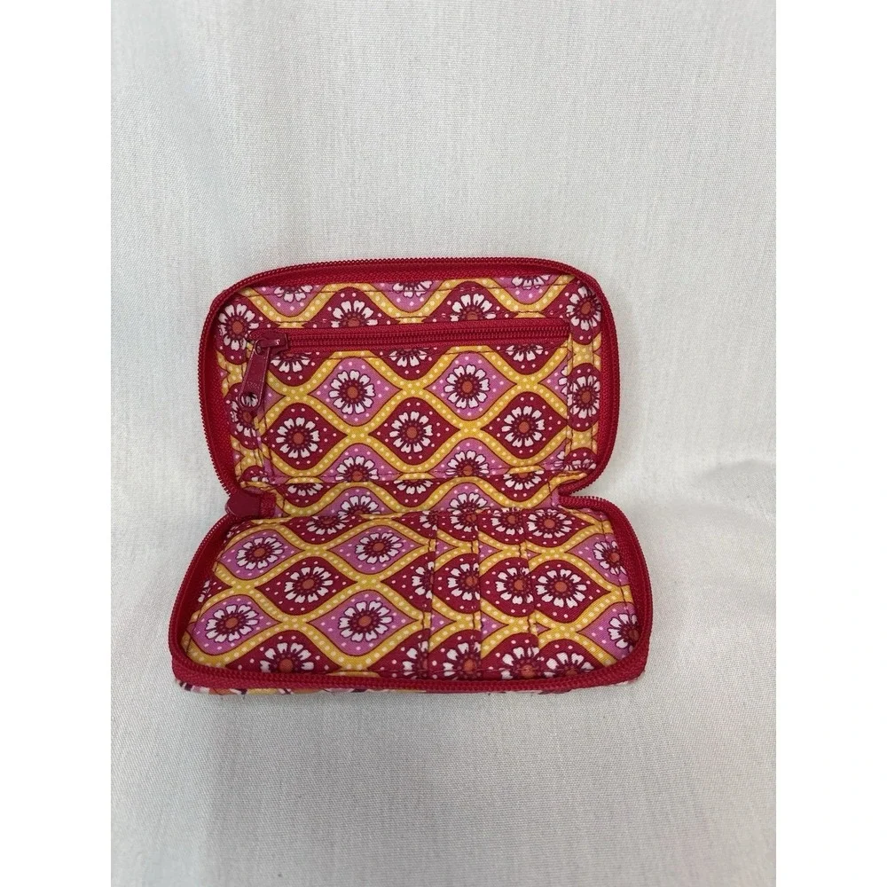 Vera Bradley Raspberry Fizz Pattern ID Pocket Wristlet